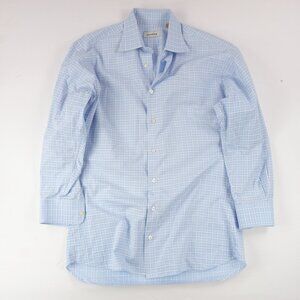 Beecroft & Bull Dress Shirt Men's 15.5 - 33  Windowpane Long Sleeve Button Down